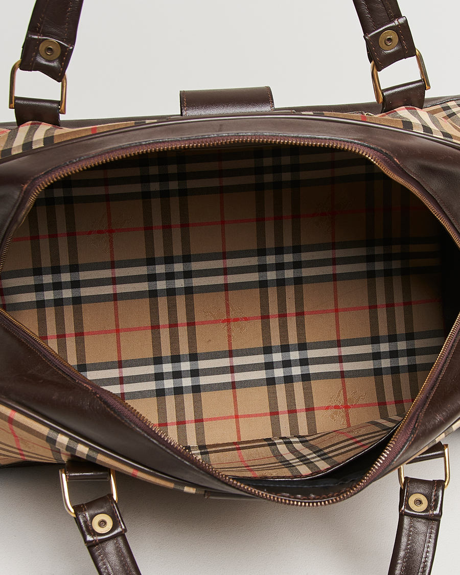 Herr | Burberry Pre-Owned Carry On Travel Bag Haymarket Check | Burberry Pre-Owned | Carry On Travel Bag Haymarket Check