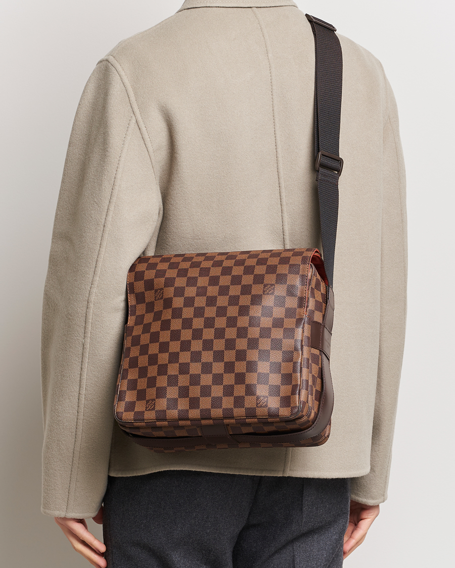 Herr | Louis Vuitton Pre-Owned Naviglio Messenger Bag Damier Ebene | Louis Vuitton Pre-Owned | Naviglio Messenger Bag Damier Ebene