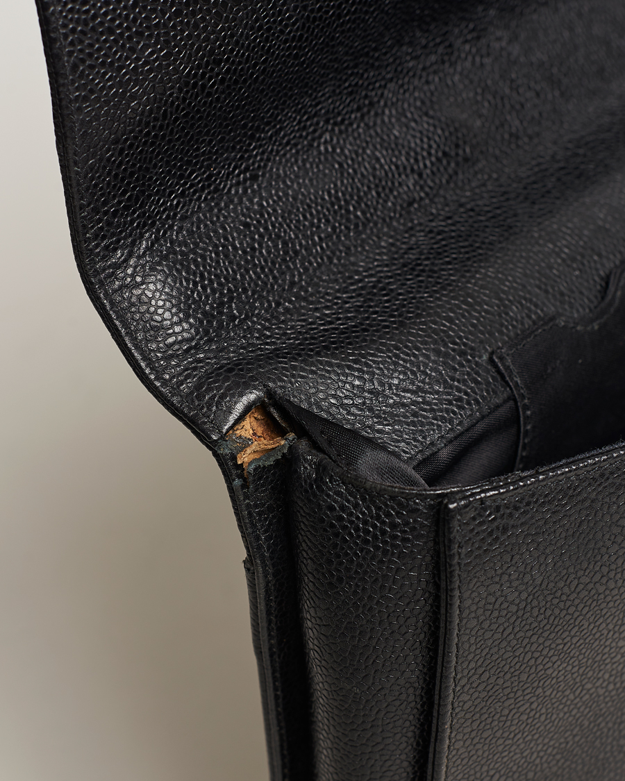 Herr | Chanel Pre-Owned Portfolio Briefcase Leather Black | Chanel Pre-Owned | Portfolio Briefcase Leather Black