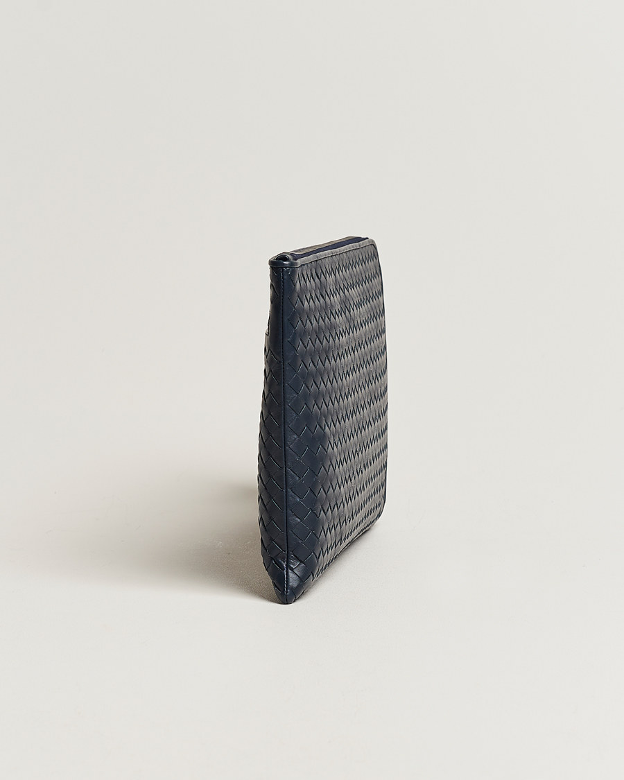 Herr | Bottega Veneta Pre-Owned Intrecciato Document Case Blue | Bottega Veneta Pre-Owned | Intrecciato Document Case Blue
