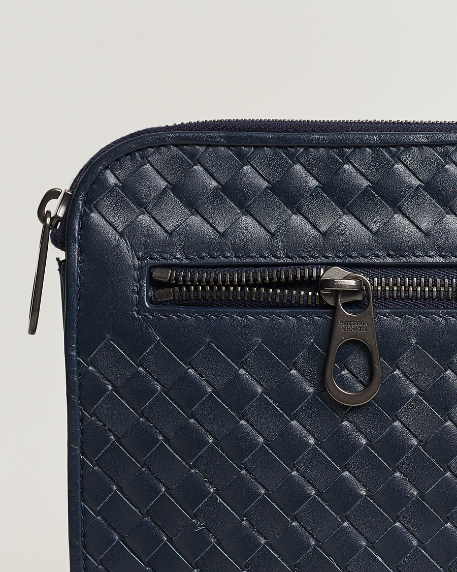 Herr | Bottega Veneta Pre-Owned Intrecciato Document Case Blue | Bottega Veneta Pre-Owned | Intrecciato Document Case Blue