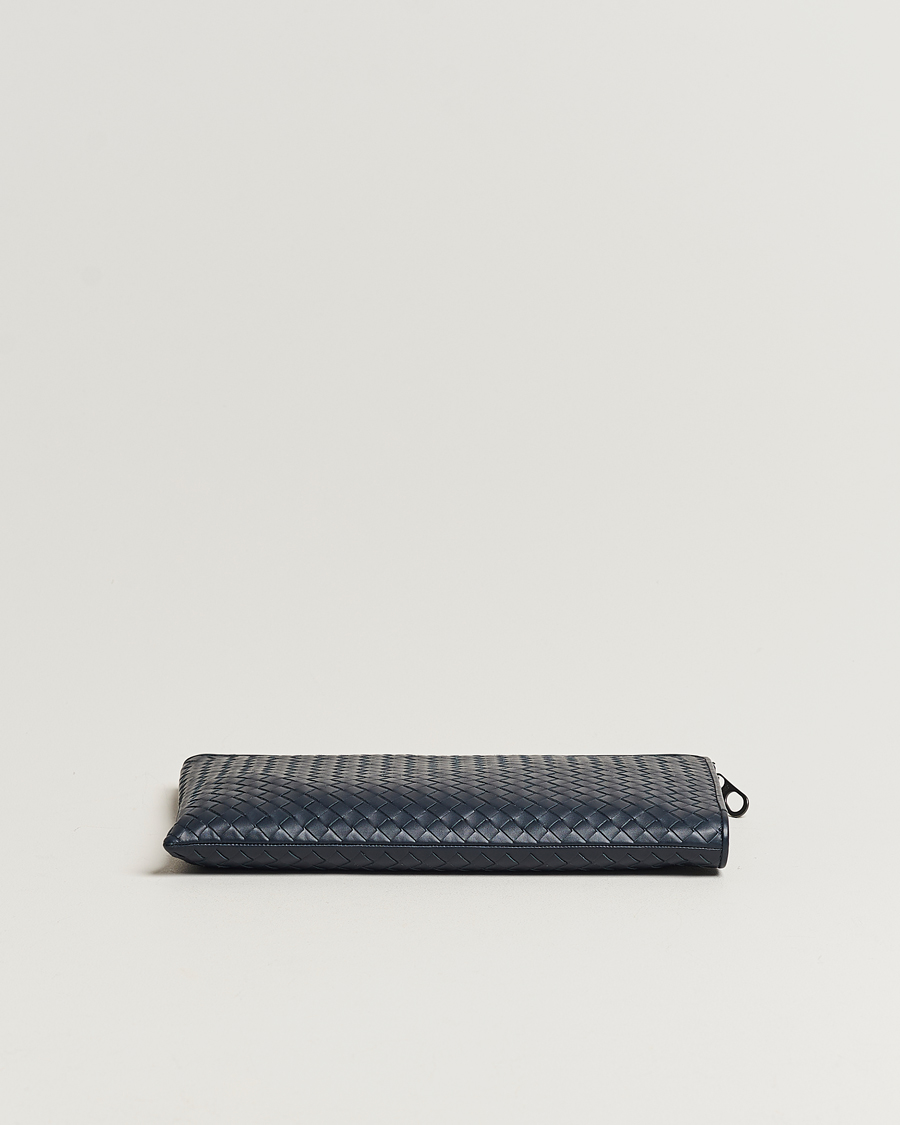 Herr | Bottega Veneta Pre-Owned Intrecciato Document Case Blue | Bottega Veneta Pre-Owned | Intrecciato Document Case Blue