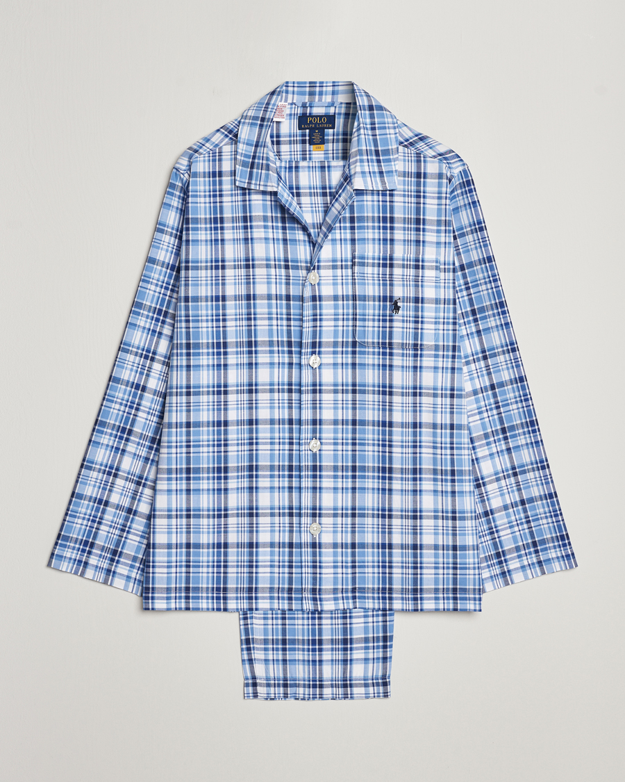 Herr | Pyjamas & Morgonrockar | Polo Ralph Lauren | Cotton Checked Pyjama Set Blue Plaid