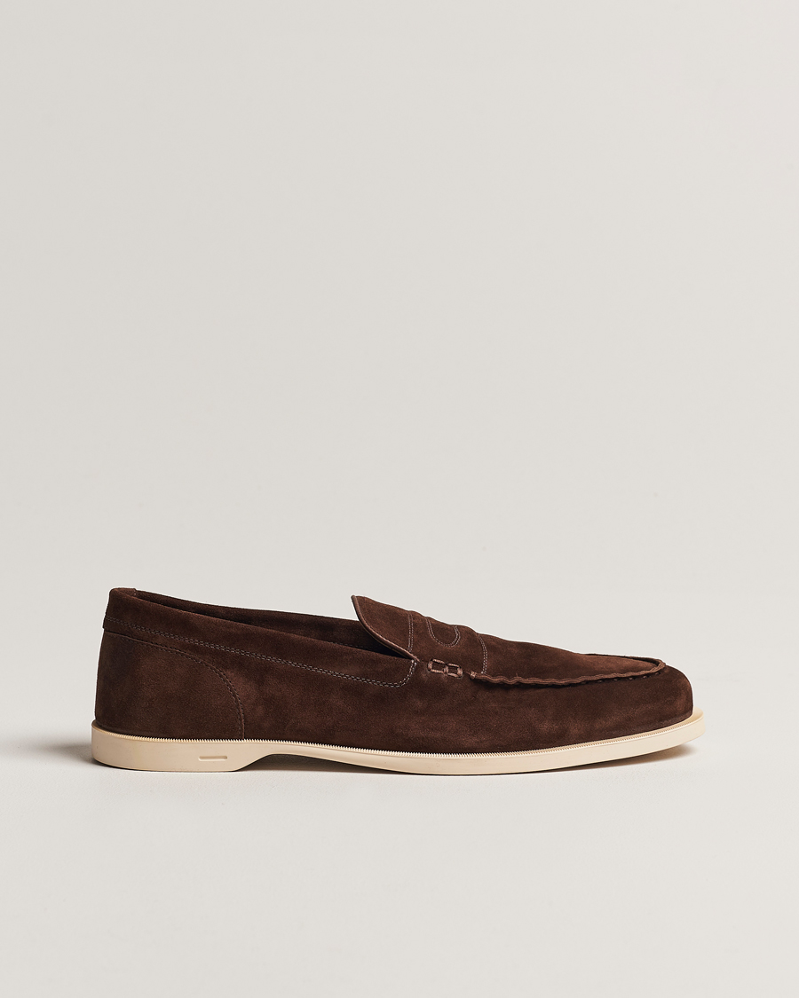 Herr | Loafers | John Lobb | Pace Summer Loafer Dark Brown Suede