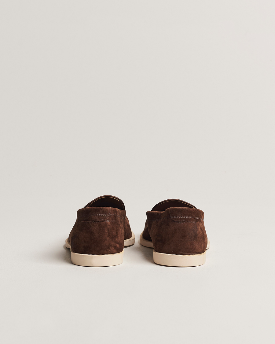 Herr | John Lobb Pace Summer Loafer Dark Brown Suede | John Lobb | Pace Summer Loafer Dark Brown Suede
