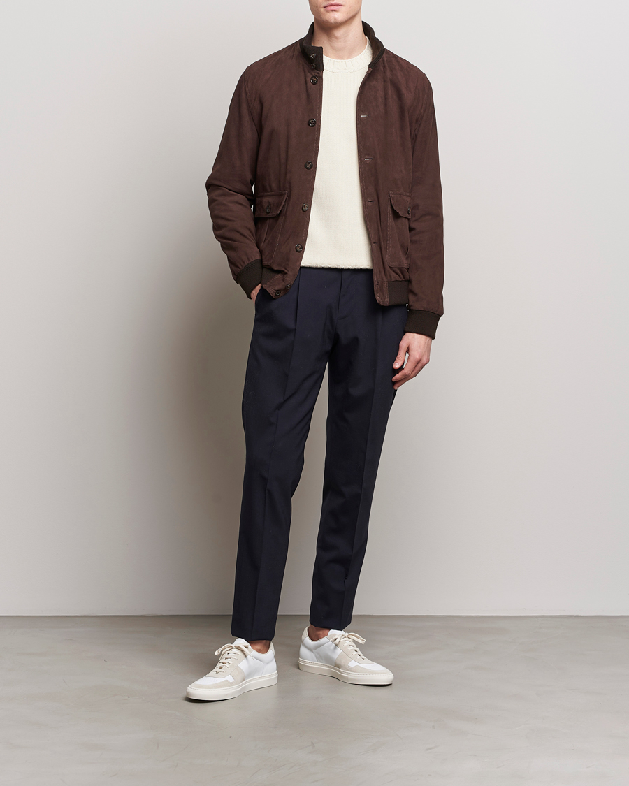 Herr | Jackor | Valstar | Valstarino Suede Jacket Dark Brown