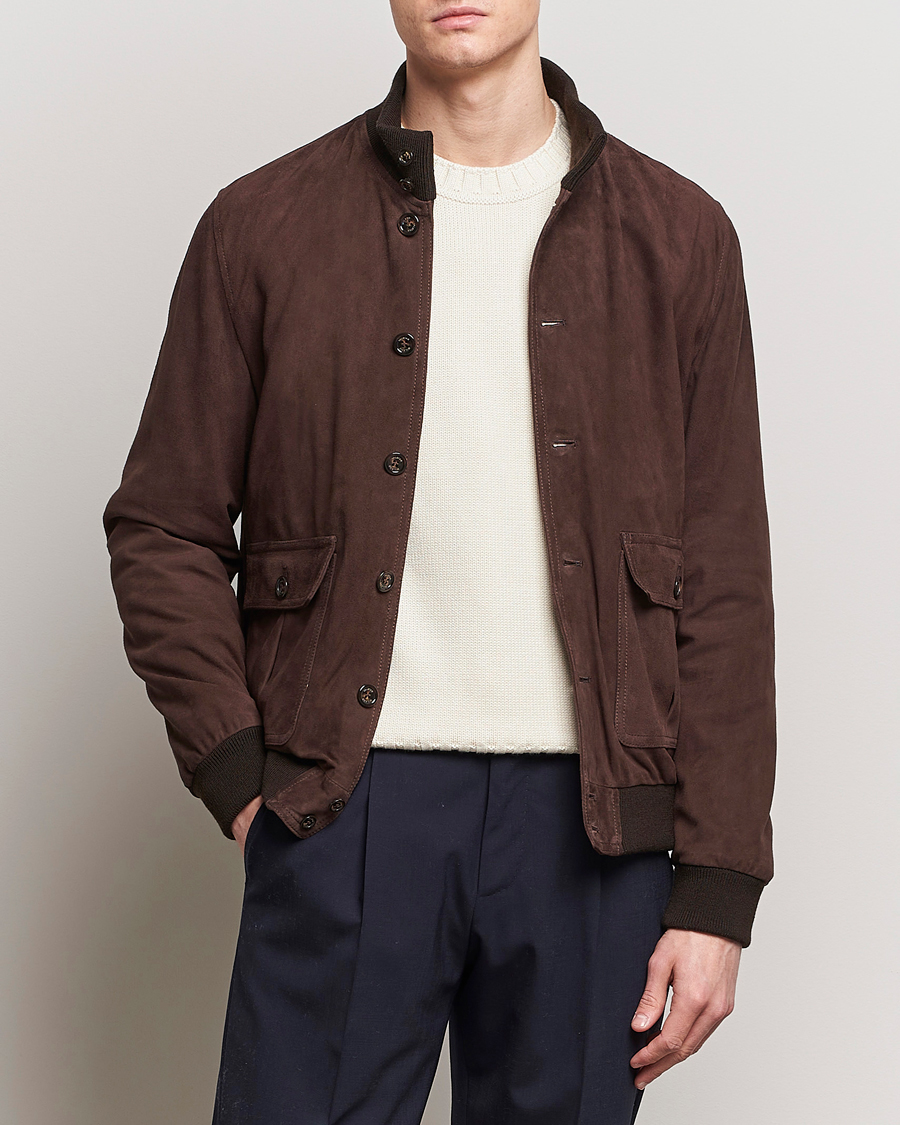 Herr | Avdelningar | Valstar | Valstarino Suede Jacket Dark Brown