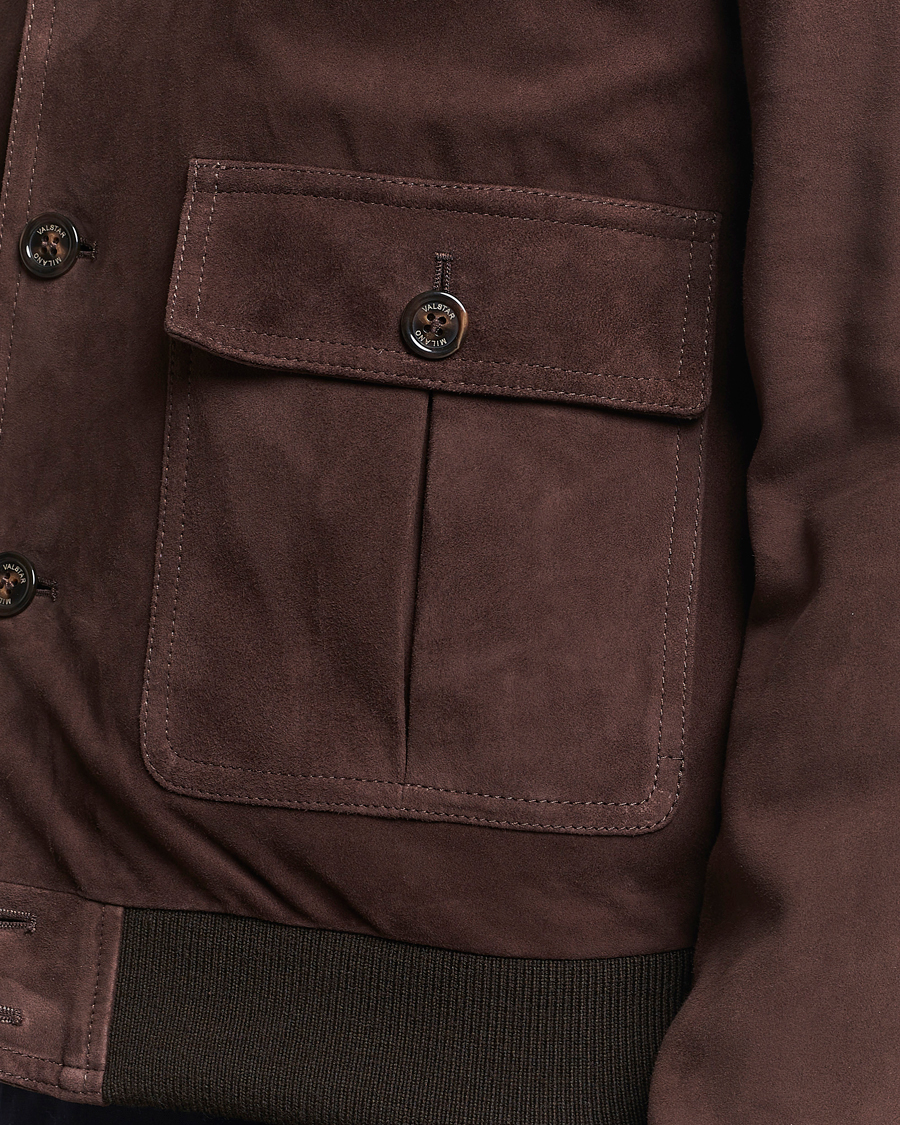 Herr | Jackor | Valstar | Valstarino Suede Jacket Dark Brown