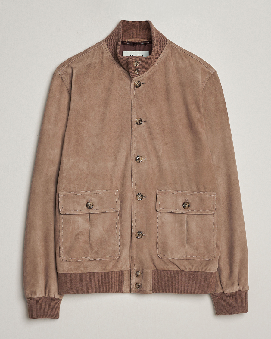 Herr | Jackor | Valstar | Valstarino Suede Jacket Greige