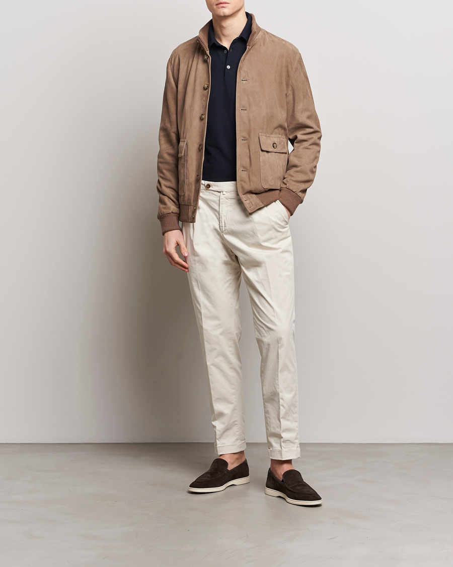 Herr | Jackor | Valstar | Valstarino Suede Jacket Greige