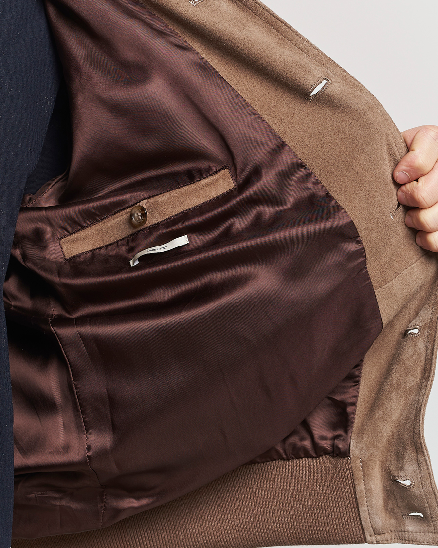 Herr | Jackor | Valstar | Valstarino Suede Jacket Greige