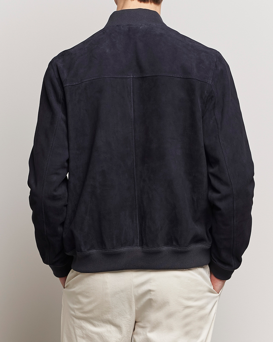 Herr | Jackor | Valstar | Zip Suede Jacket Navy