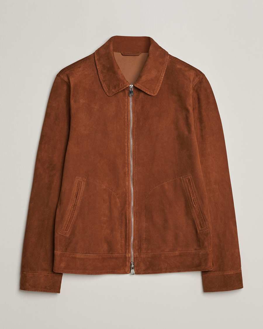Herr | Jackor | Valstar | Suede Zip Bomber Jacket Sandal