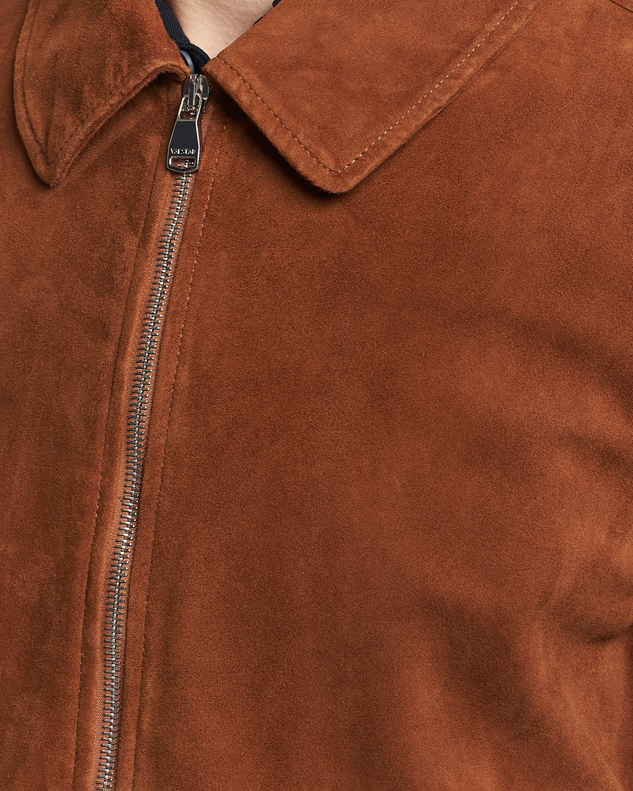 Herr | Jackor | Valstar | Suede Zip Bomber Jacket Sandal