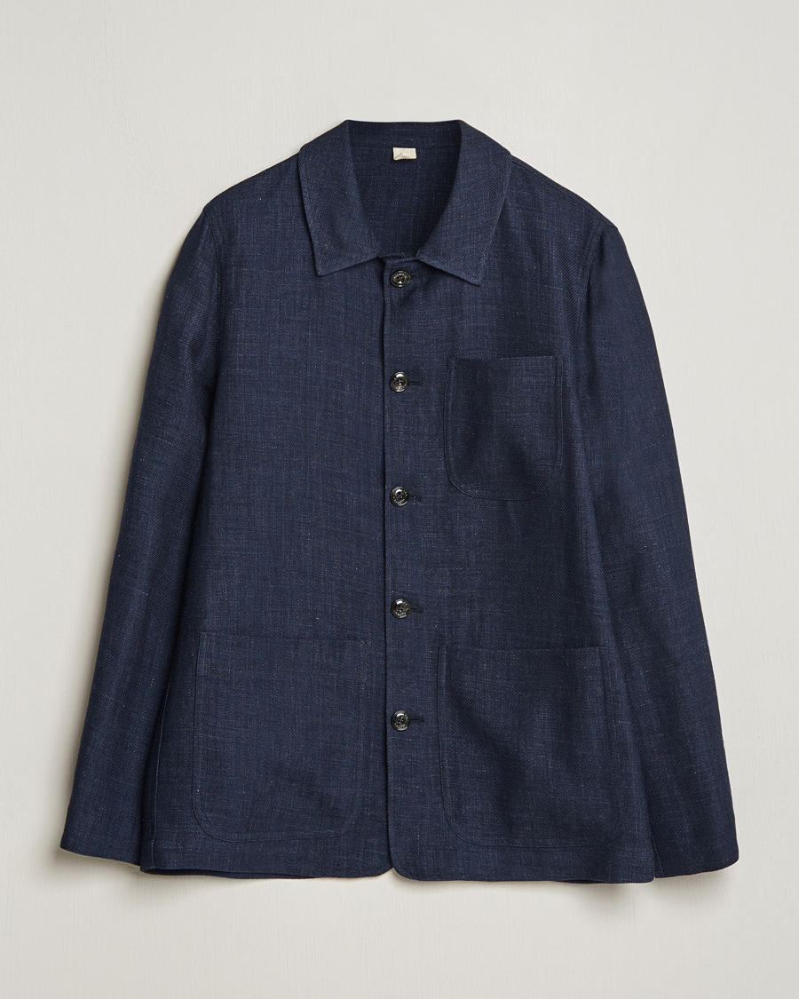 Herr | Jackor | Altea | Wool/Linen Chore Jacket Navy