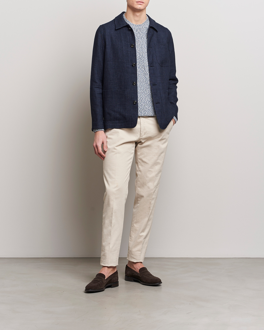 Herr | Jackor | Altea | Wool/Linen Chore Jacket Navy