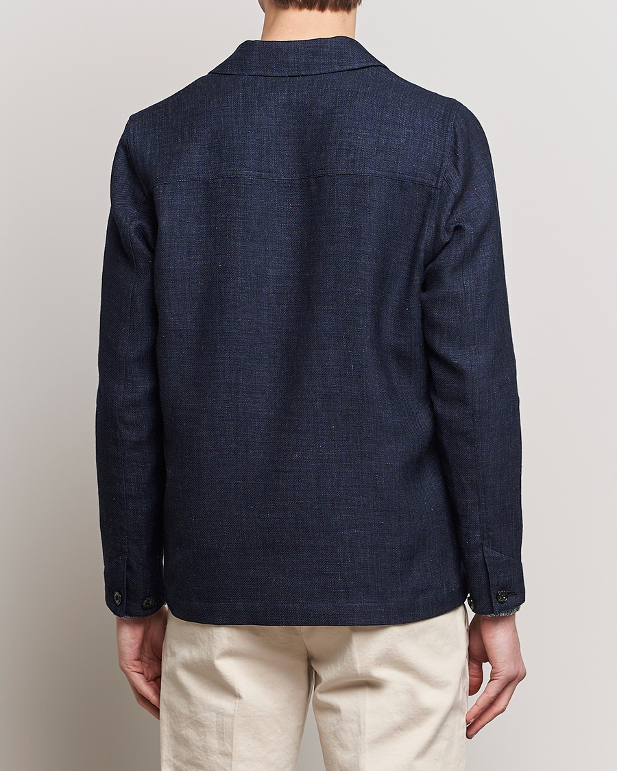Herr | Jackor | Altea | Wool/Linen Chore Jacket Navy