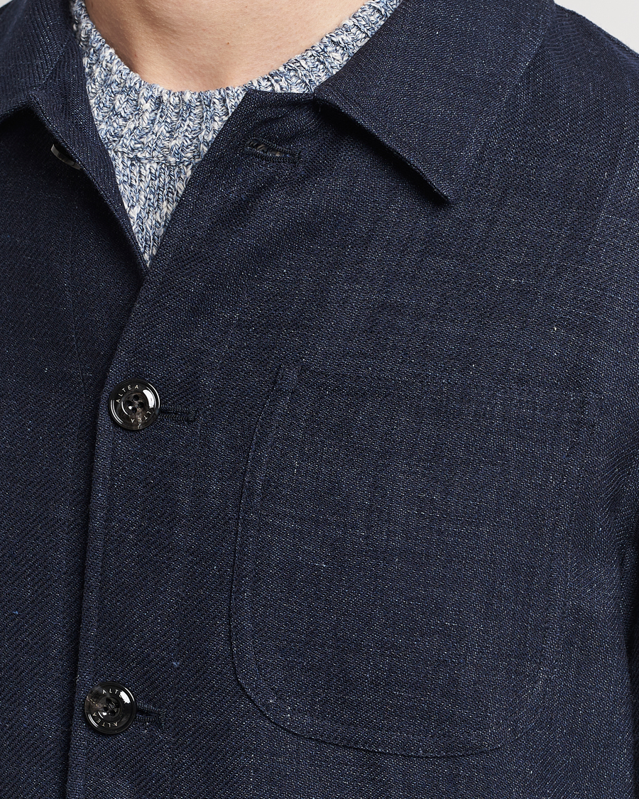Herr | Jackor | Altea | Wool/Linen Chore Jacket Navy