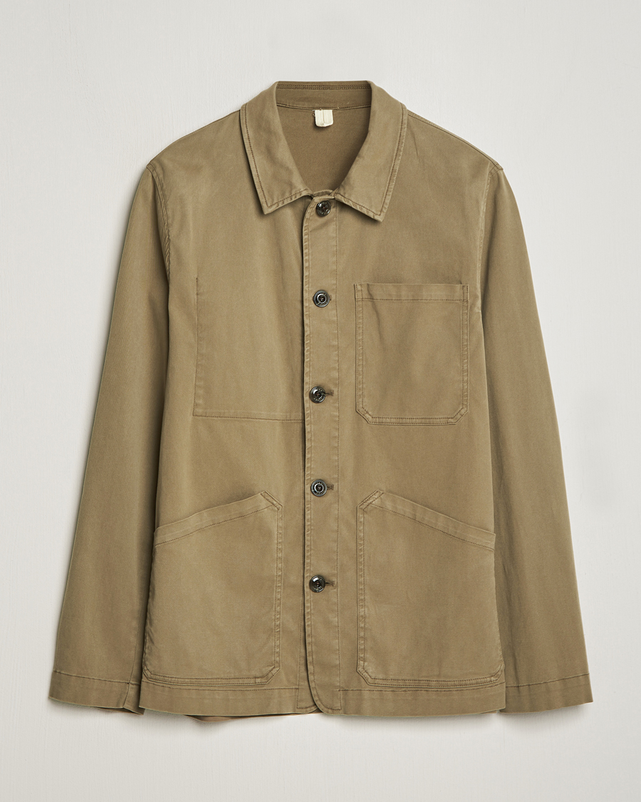 Herr | Jackor | Altea | Soft Cotton Shirt Jacket Olive