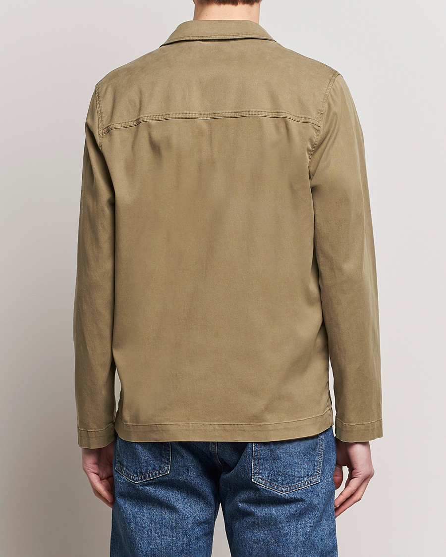 Herr | Jackor | Altea | Soft Cotton Shirt Jacket Olive