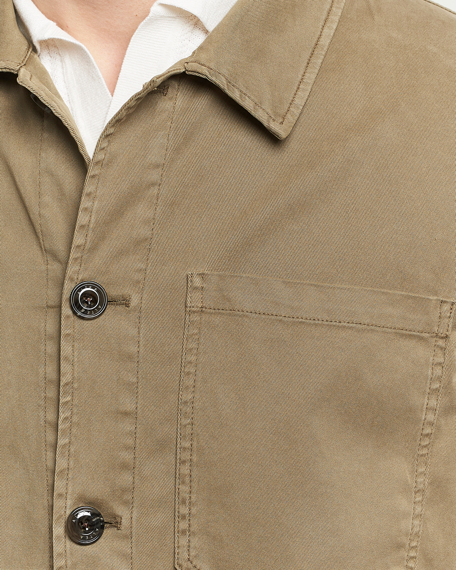 Herr | Jackor | Altea | Soft Cotton Shirt Jacket Olive