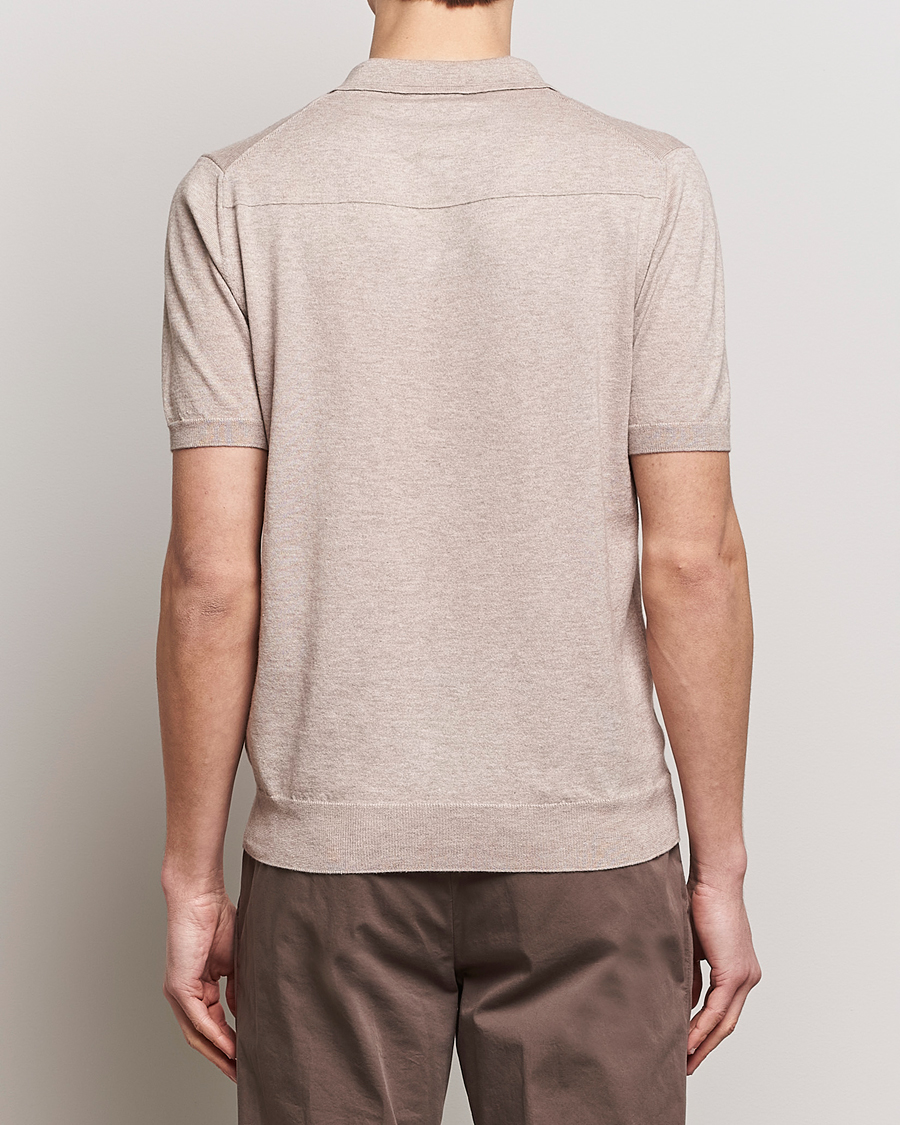 Herr | Pikéer | Altea | Cotton/Cashmere Polo Shirt Beige