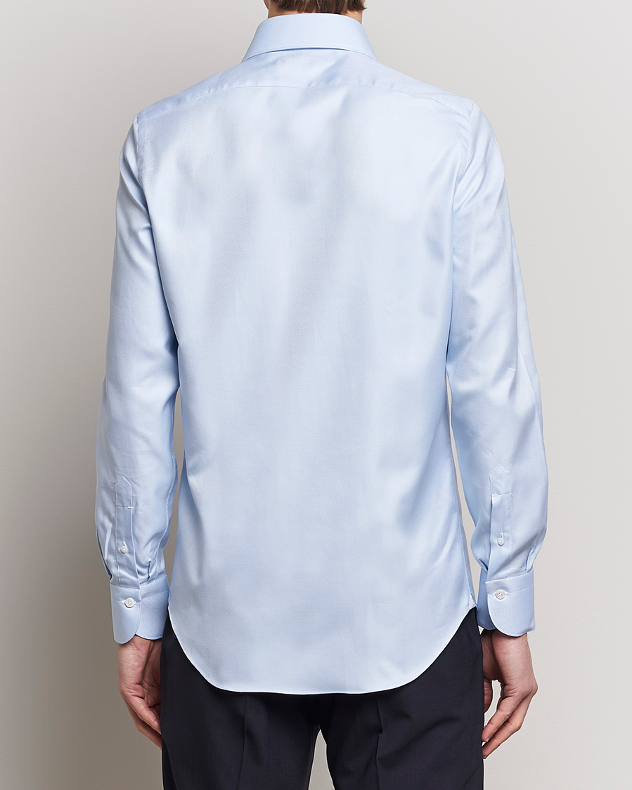 Herr | Skjortor | Finamore Napoli | Milano Slim Royal Oxford Shirt Light Blue