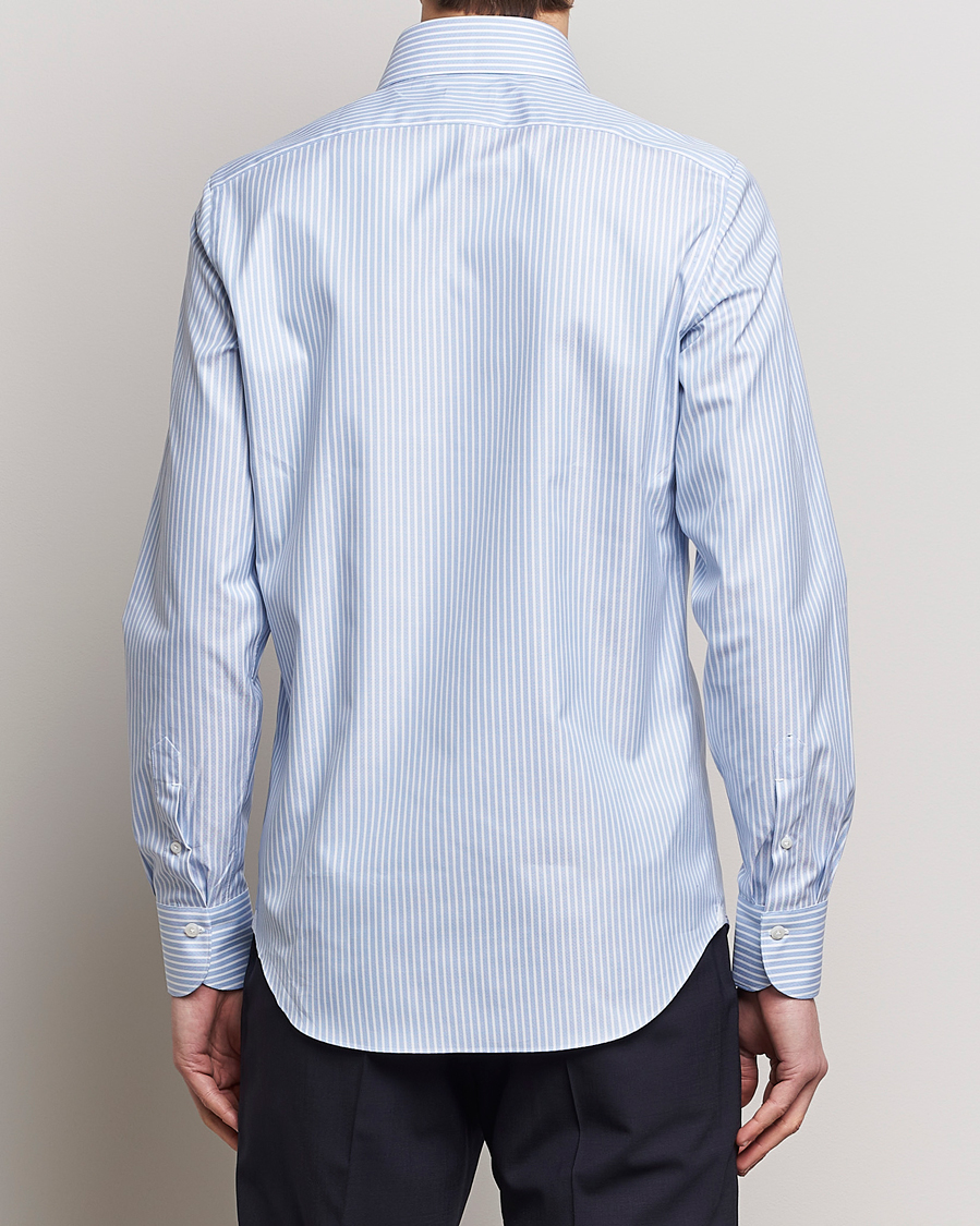 Herr | Skjortor | Finamore Napoli | Milano Slim Royal Oxford Shirt Blue Stripe