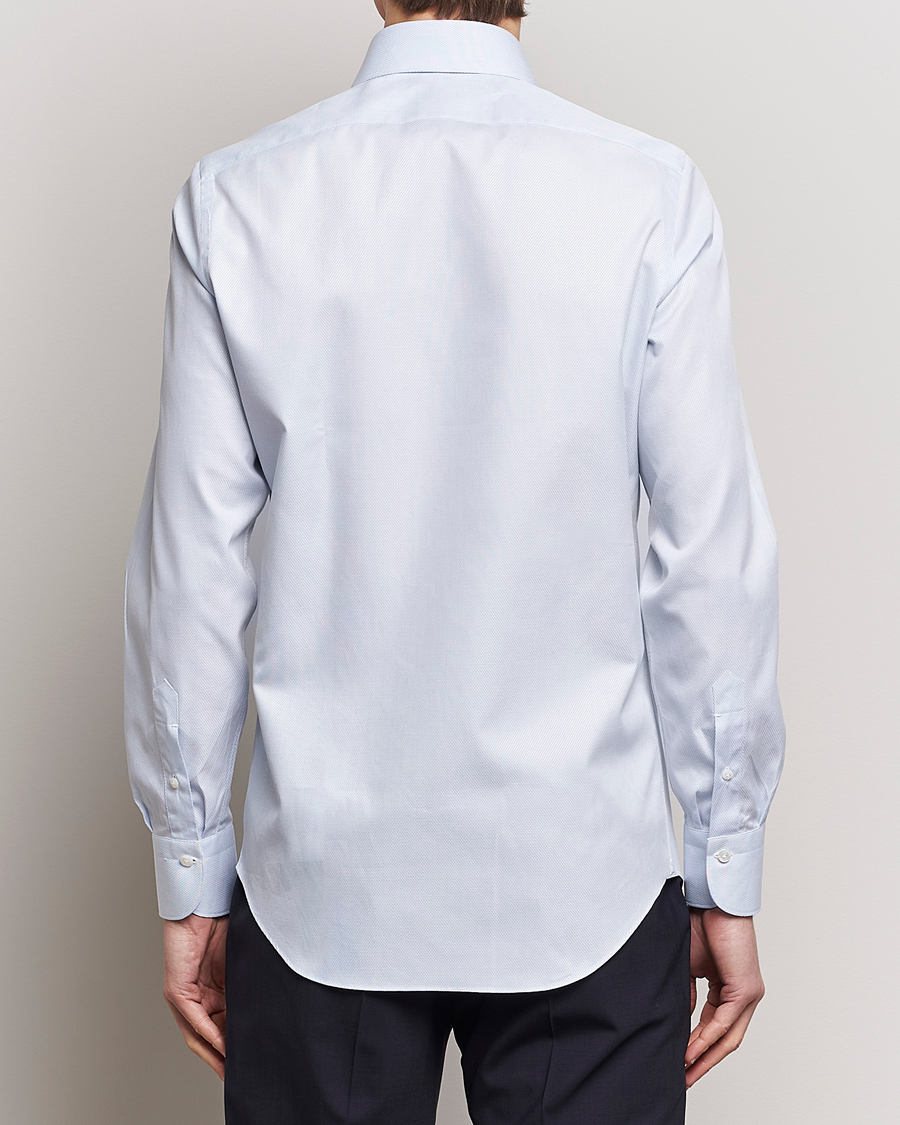 Herr | Skjortor | Finamore Napoli | Milano Slim Structured Dress Shirt Light Blue