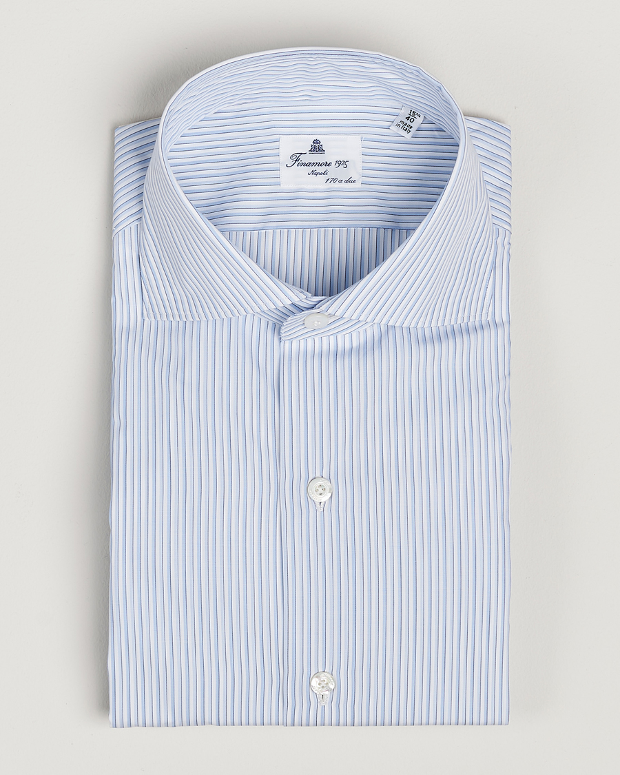 Herr | Skjortor | Finamore Napoli | Milano Slim Giza 170 Dress Shirt Light Blue