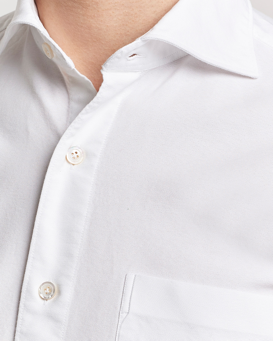 Herr | Skjortor | Finamore Napoli | Gaeta Chambray Shirt White