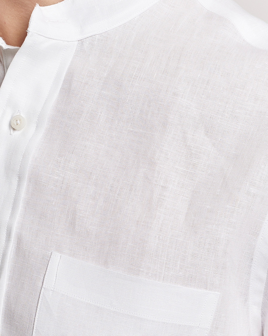 Herr | Skjortor | Gitman Vintage | Linen Popover Shirt White