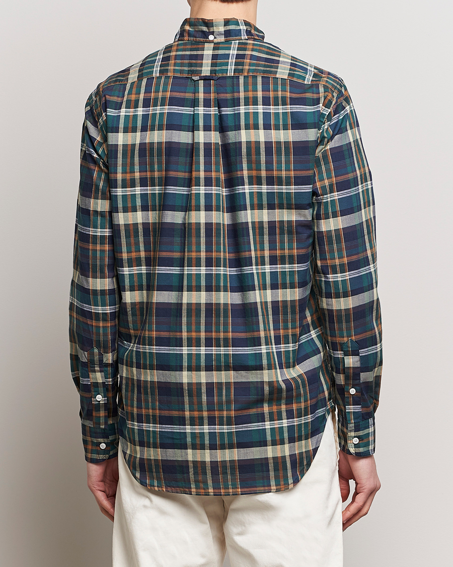 Herr | Skjortor | Gitman Vintage | Button Down Madras Shirt Green Check