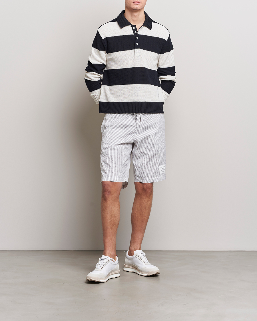 Herr | Tröjor | Thom Browne | Long Sleeve Rugby White/Navy