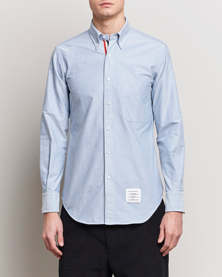 Herr |  | Thom Browne | Constrast Placket Oxford Shirt Light Blue