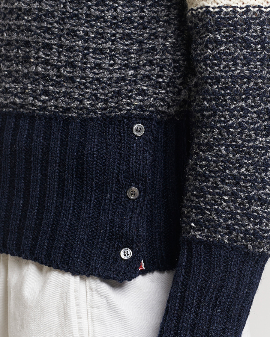 Herr | Tröjor | Thom Browne | 4-Bar Donegal Sweater Navy