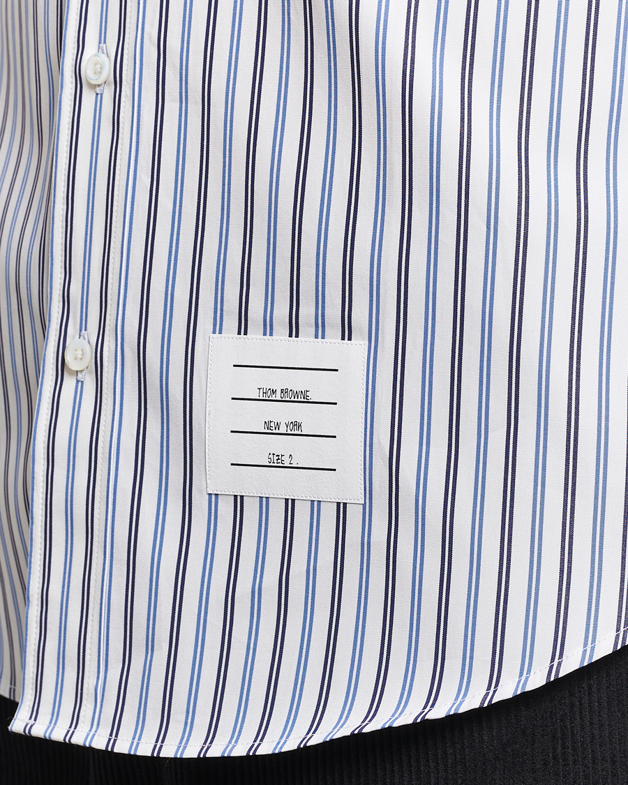 Herr | Skjortor | Thom Browne | Button Down Poplin Shirt Navy Stripes