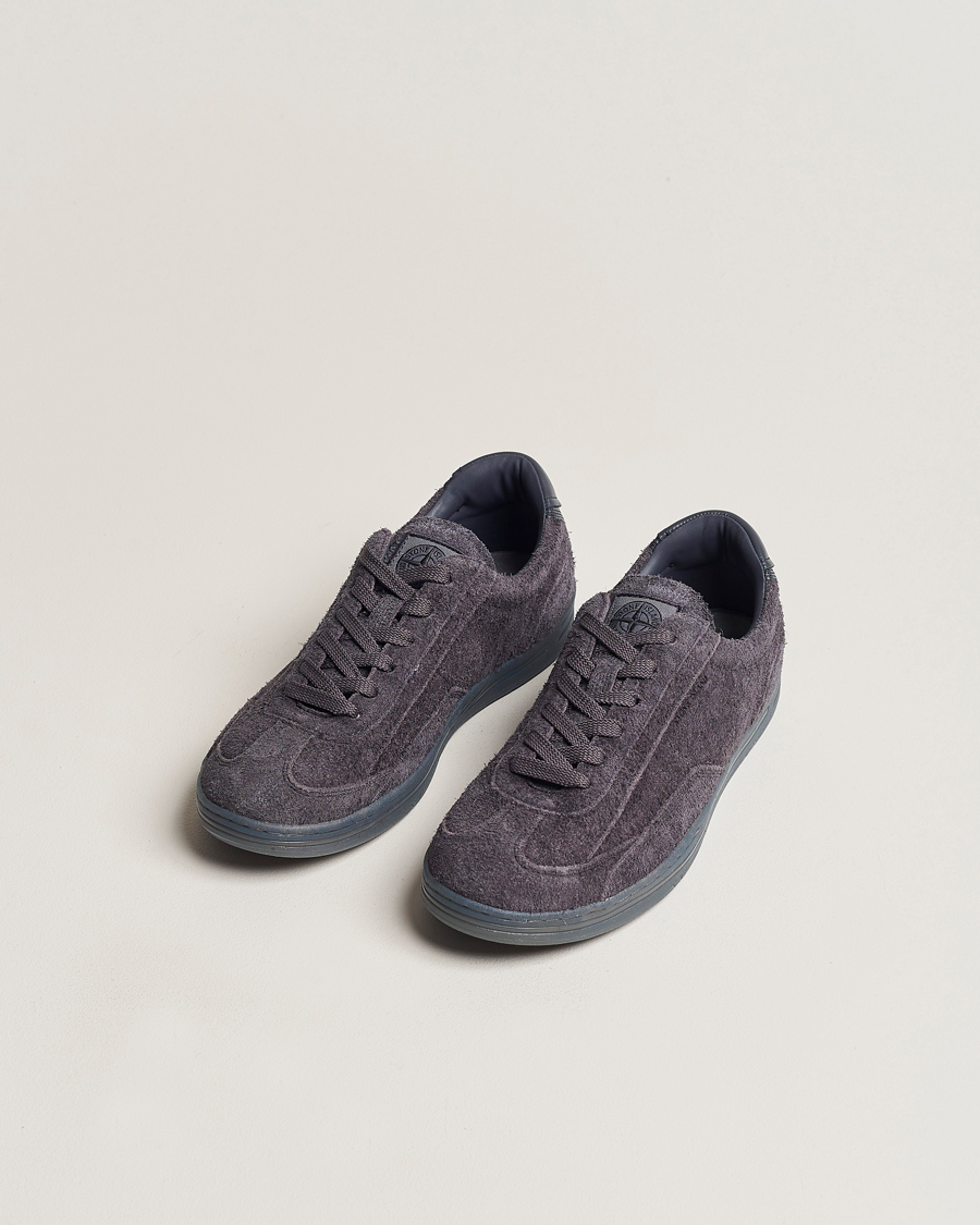 Herr | Stone Island S0101 Suede Sneakers Blue Grey | Stone Island | S0101 Suede Sneakers Blue Grey