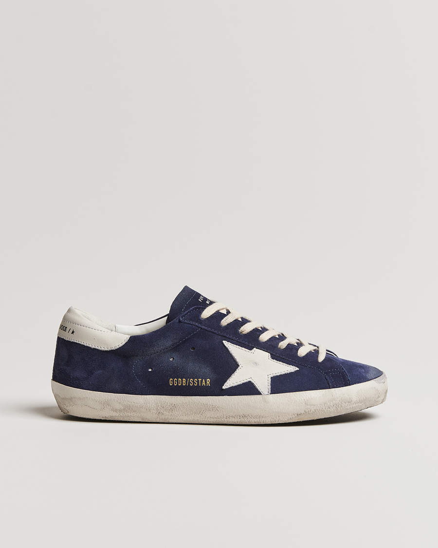Herr | Golden Goose Deluxe Brand Super-Star Sneaker Navy/White | Golden Goose | Deluxe Brand Super-Star Sneaker Navy/White