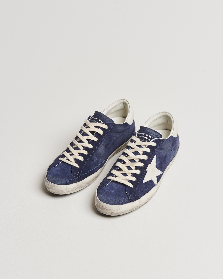 Herr | Golden Goose Deluxe Brand Super-Star Sneaker Navy/White | Golden Goose | Deluxe Brand Super-Star Sneaker Navy/White