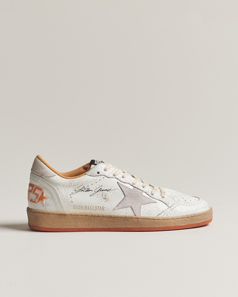 Herr | Golden Goose Deluxe Brand Ball Star Sneakers White/Orange | Golden Goose | Deluxe Brand Ball Star Sneakers White/Orange
