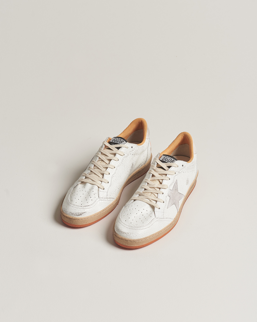 Herr | Mockaskor | Golden Goose | Deluxe Brand Ball Star Sneakers White/Orange