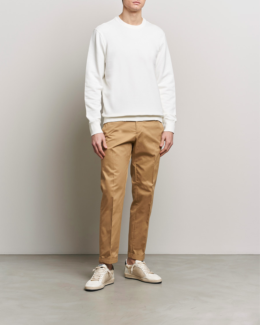 Herr | Tröjor | Golden Goose | Deluxe Brand Distressed Jersey Sweatshirt Vintage White
