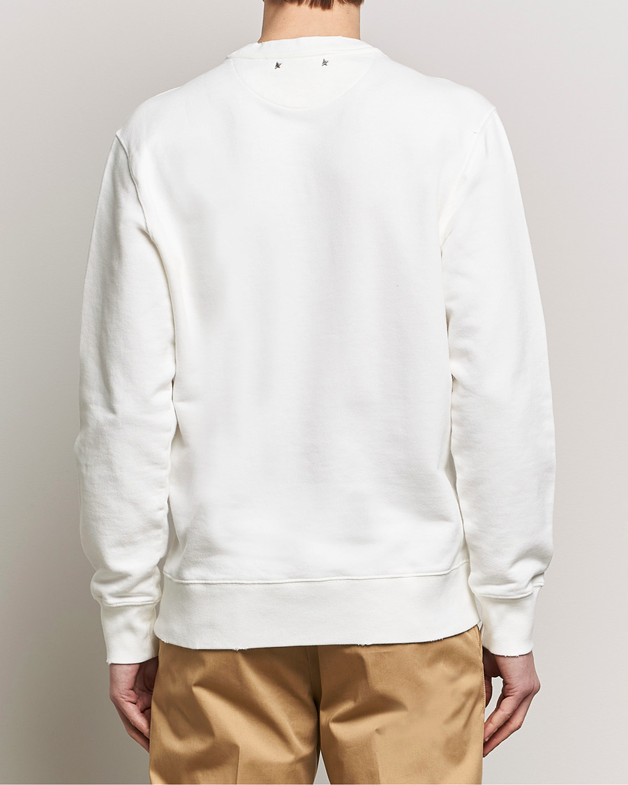 Herr | Tröjor | Golden Goose | Deluxe Brand Distressed Jersey Sweatshirt Vintage White