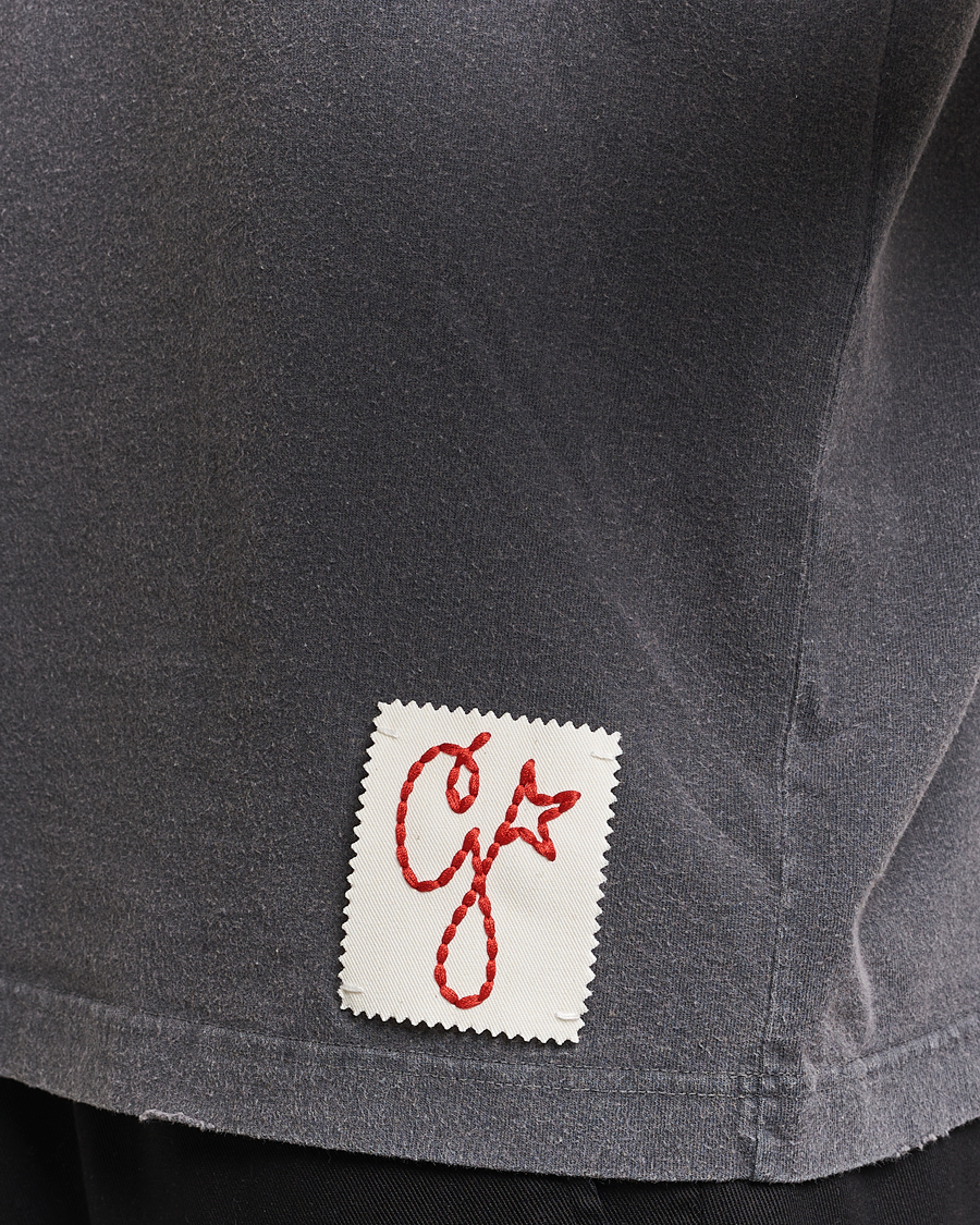 Herr | T-Shirts | Golden Goose | Deluxe Brand Distressed Cotton Logo T-Shirt Anthracite