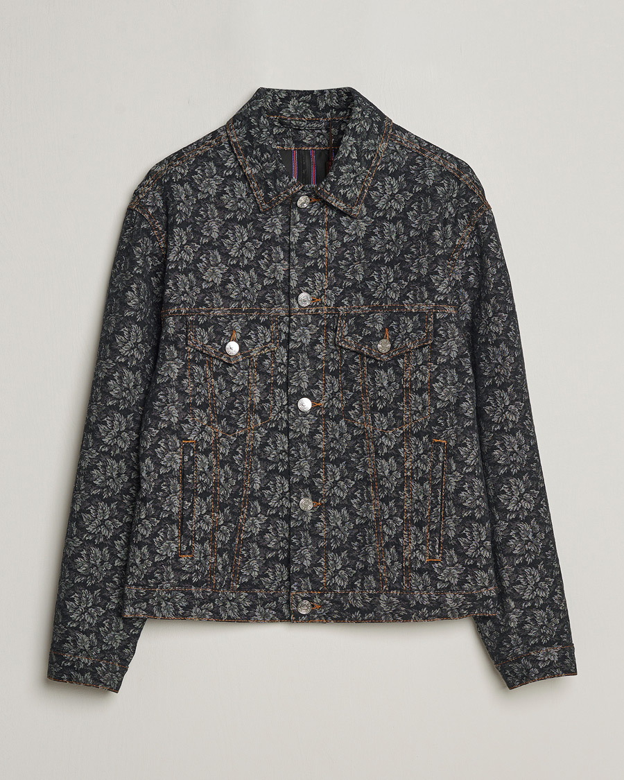 Herr | Jackor | Etro | Jacquard Denim Jacket Dark Blue