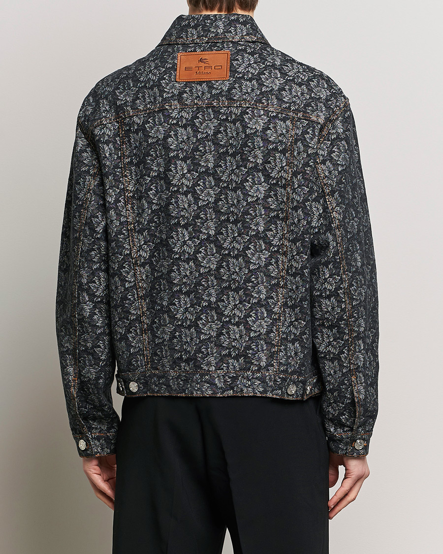 Herr | Jackor | Etro | Jacquard Denim Jacket Dark Blue