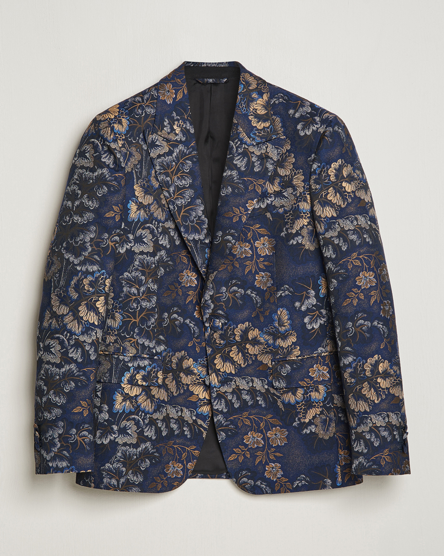Herr | Kavajer | Etro | Floral Jacquard Evening Jacket Navy