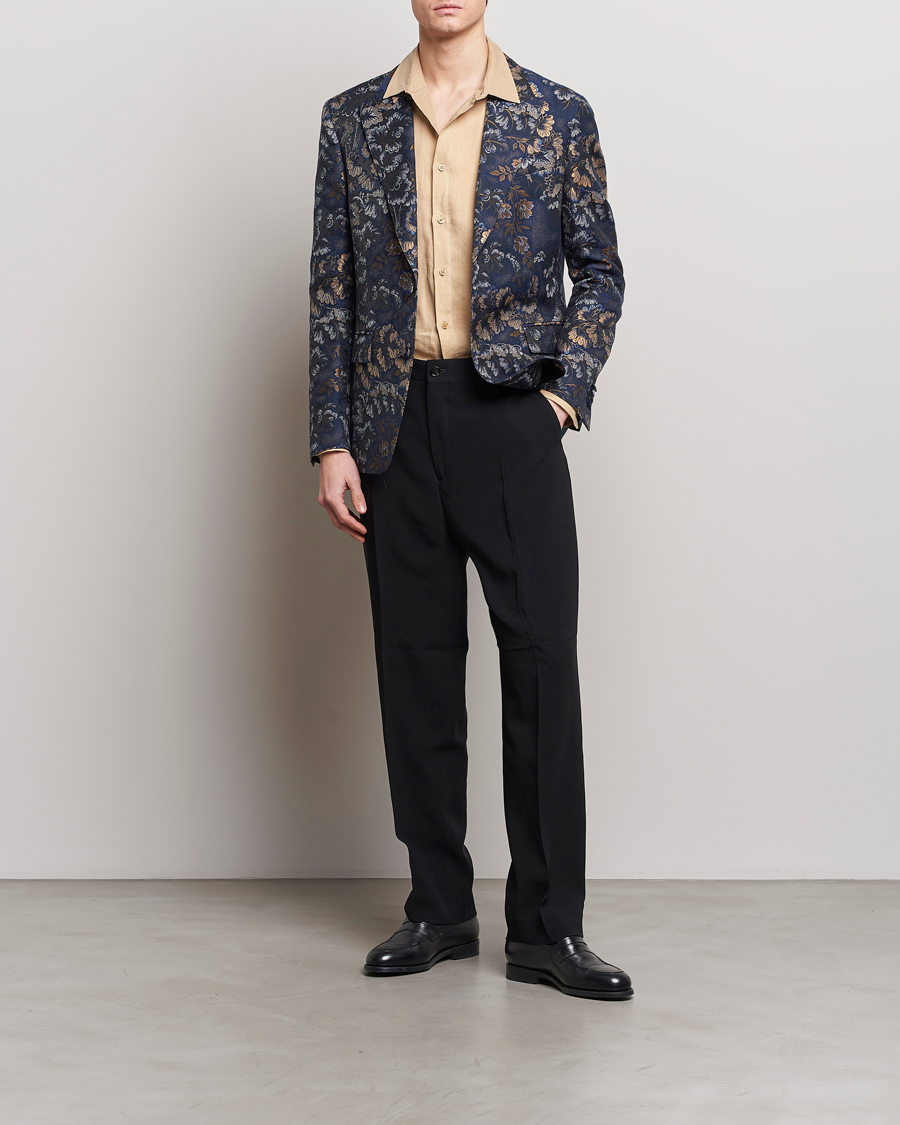 Herr | Kavajer | Etro | Floral Jacquard Evening Jacket Navy