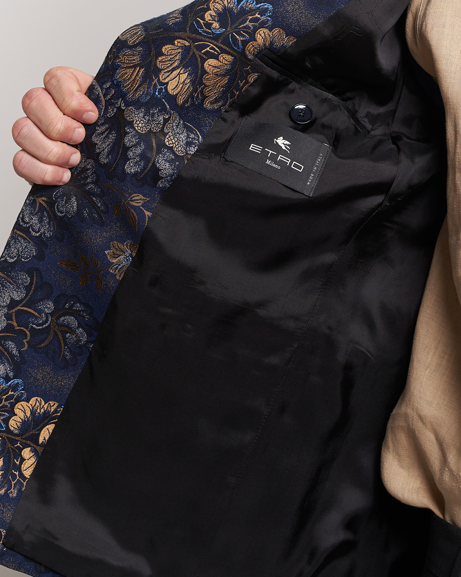 Herr | Kavajer | Etro | Floral Jacquard Evening Jacket Navy